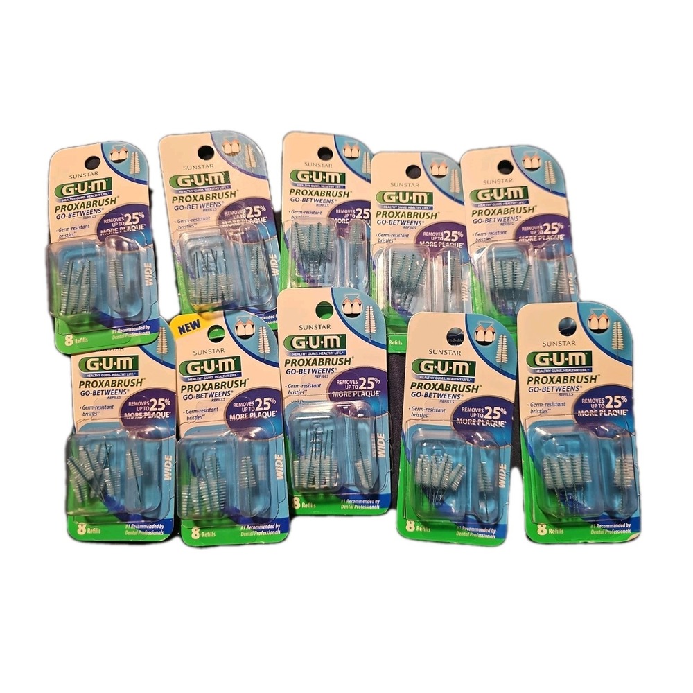 GUM Go Betweens Refills 614 Wide 8 Count Each "LOT Of 10"